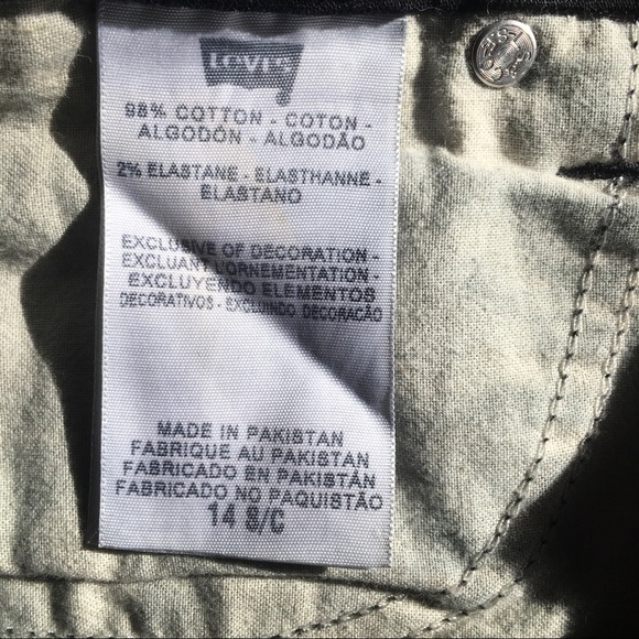 Levi’s 512 Perfectly Slimming boot cut black jeans size 14 - Picture 6 of 6